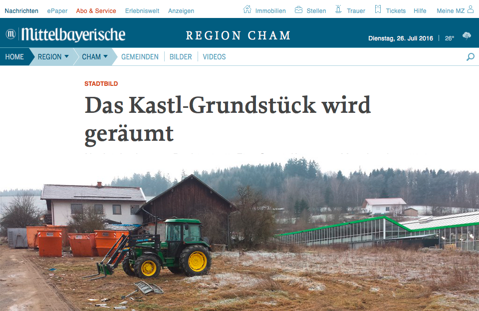 Artikel Kastl Räumung Grundstück Bayern